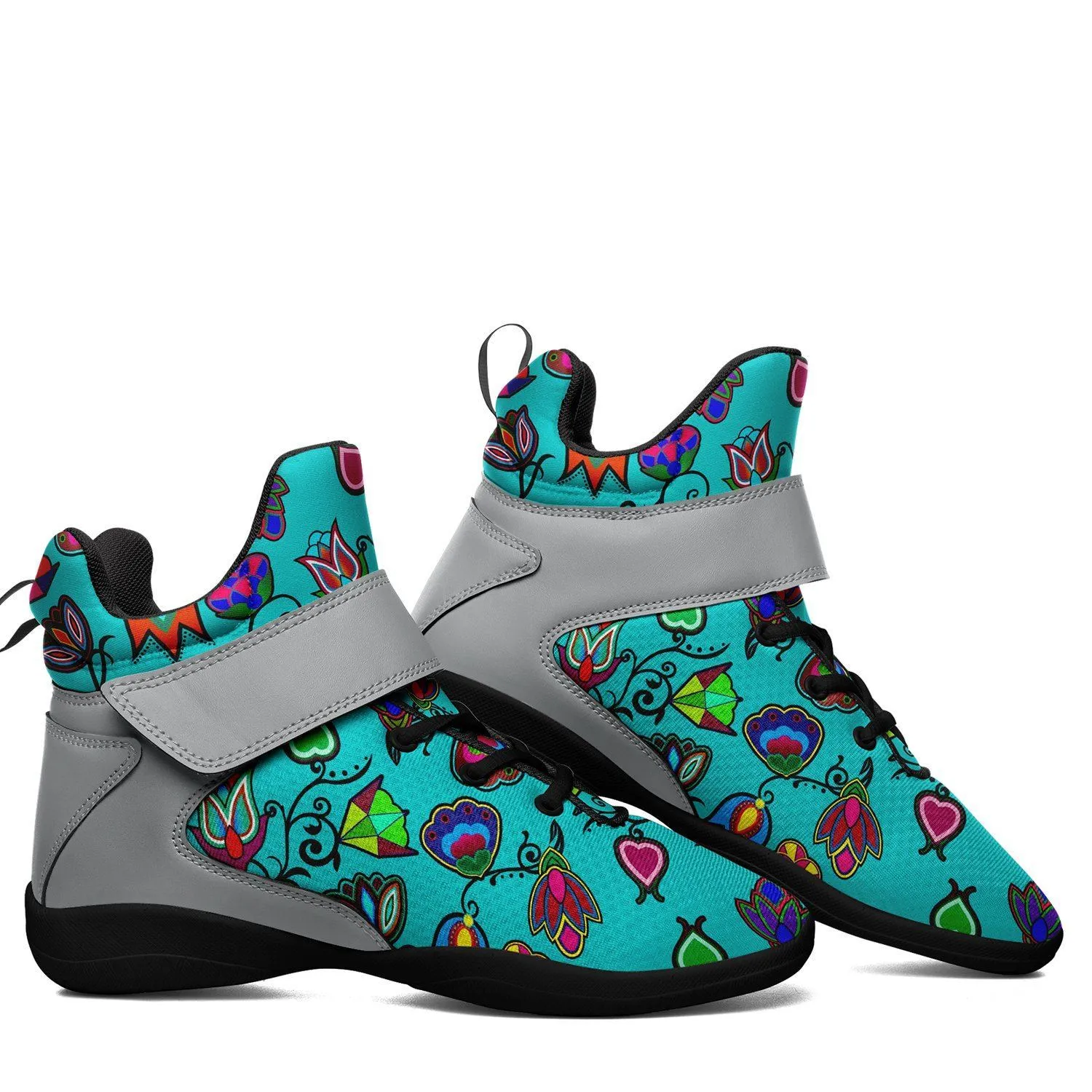 Indigenous Paisley Sky Kid's Ipottaa Basketball / Sport High Top Shoes