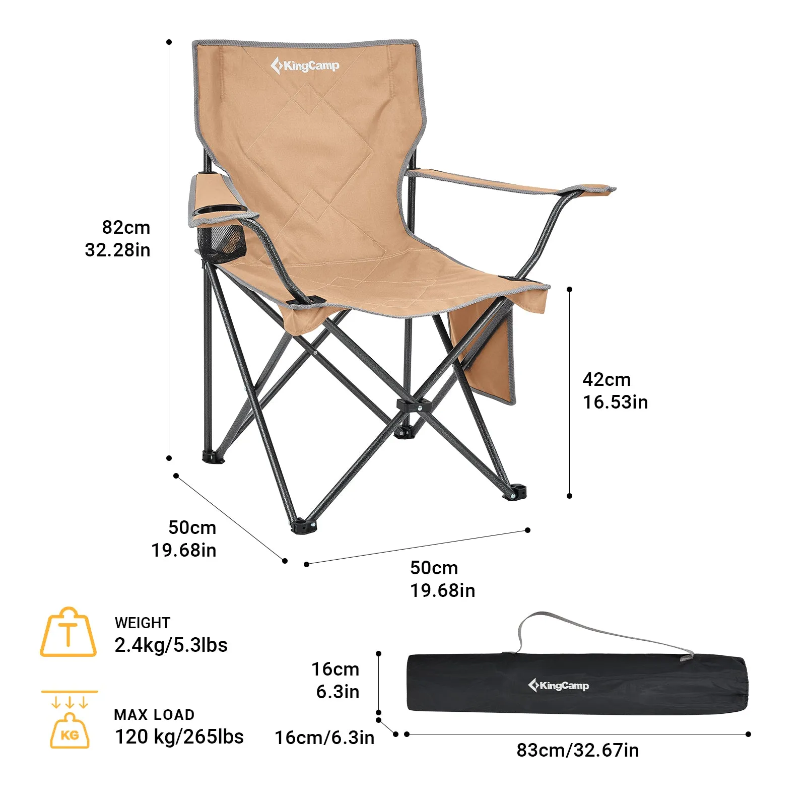 KingCamp Lightweight Folding Camping Chair