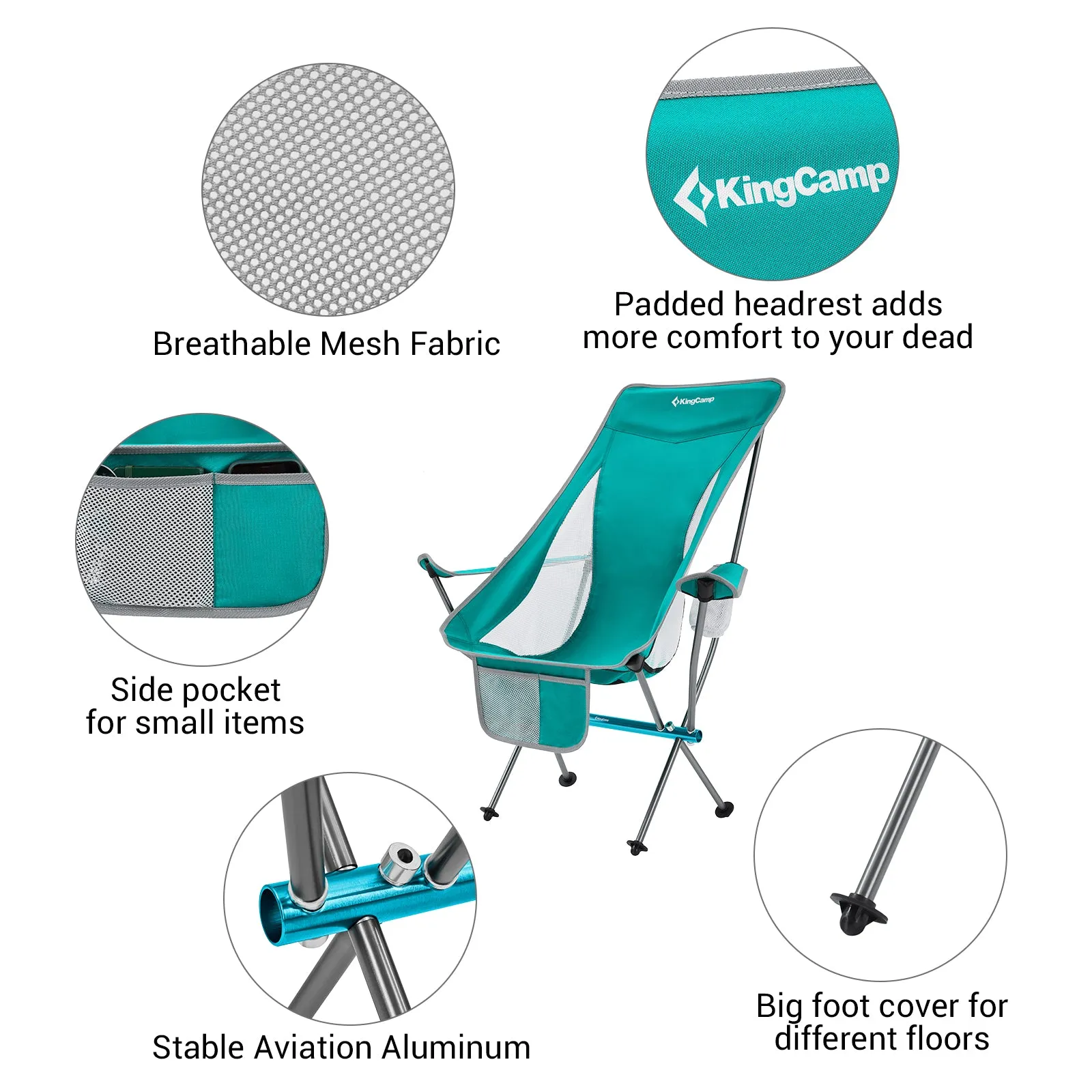 KingCamp Ultralight Folding Chair Camellia