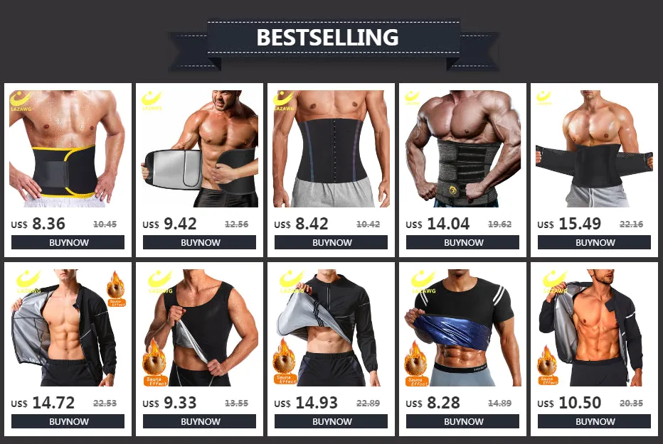 LAZAWG Men Waist Trainer Sweat Belt Neoprene Body