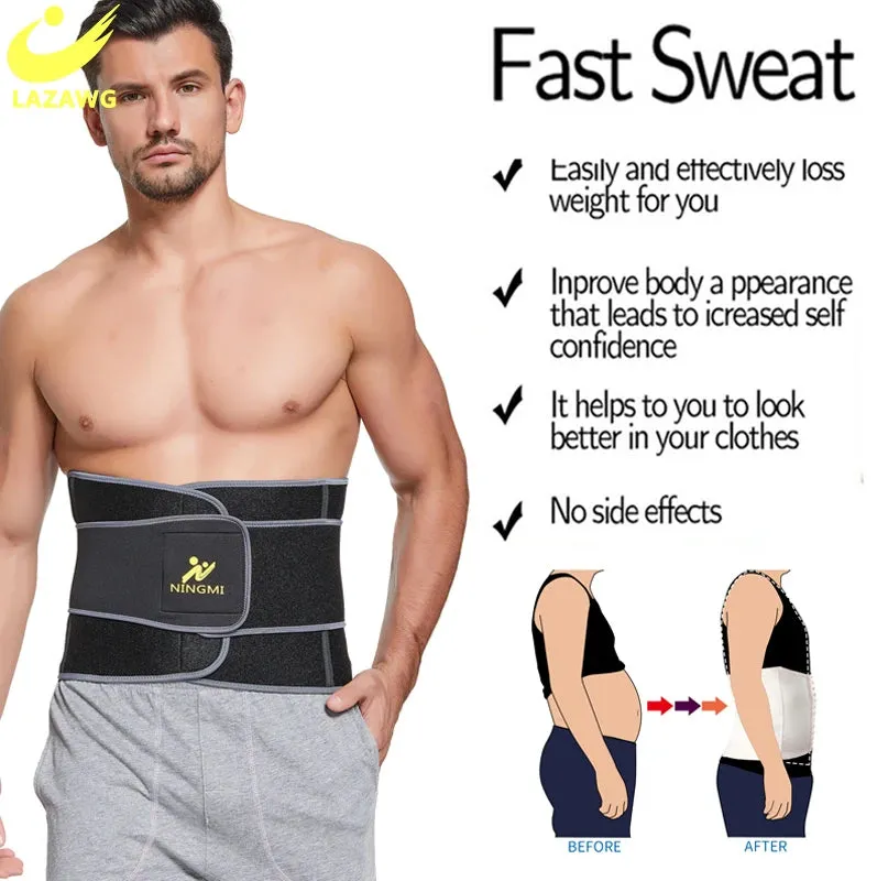 LAZAWG Men Waist Trainer Sweat Belt Neoprene Body