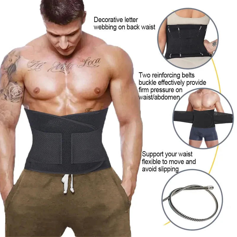 LAZAWG Men Waist Trainer Sweat Belt Neoprene Body