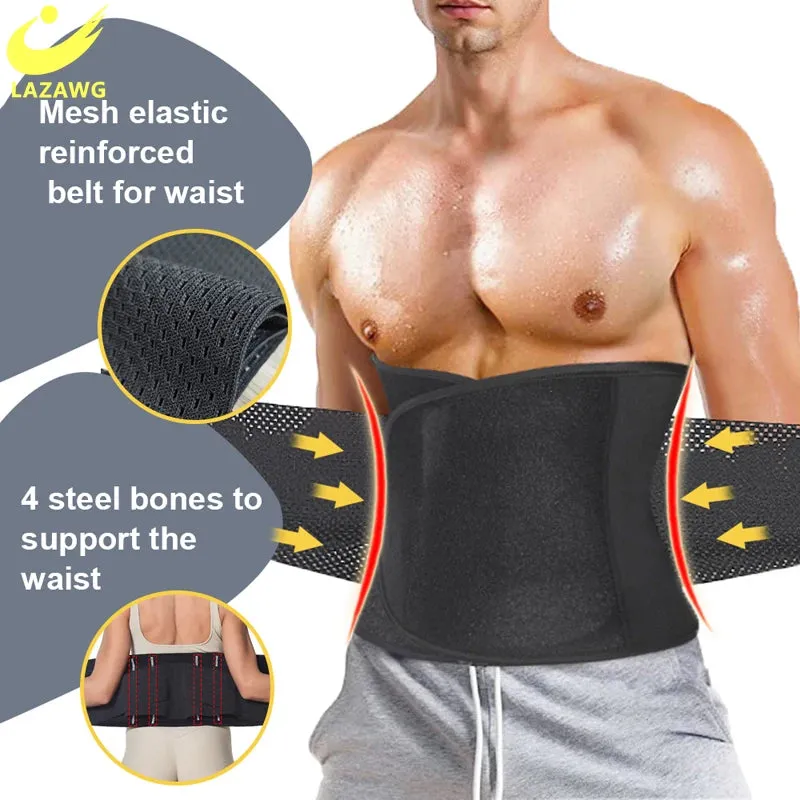 LAZAWG Men Waist Trainer Sweat Belt Neoprene Body