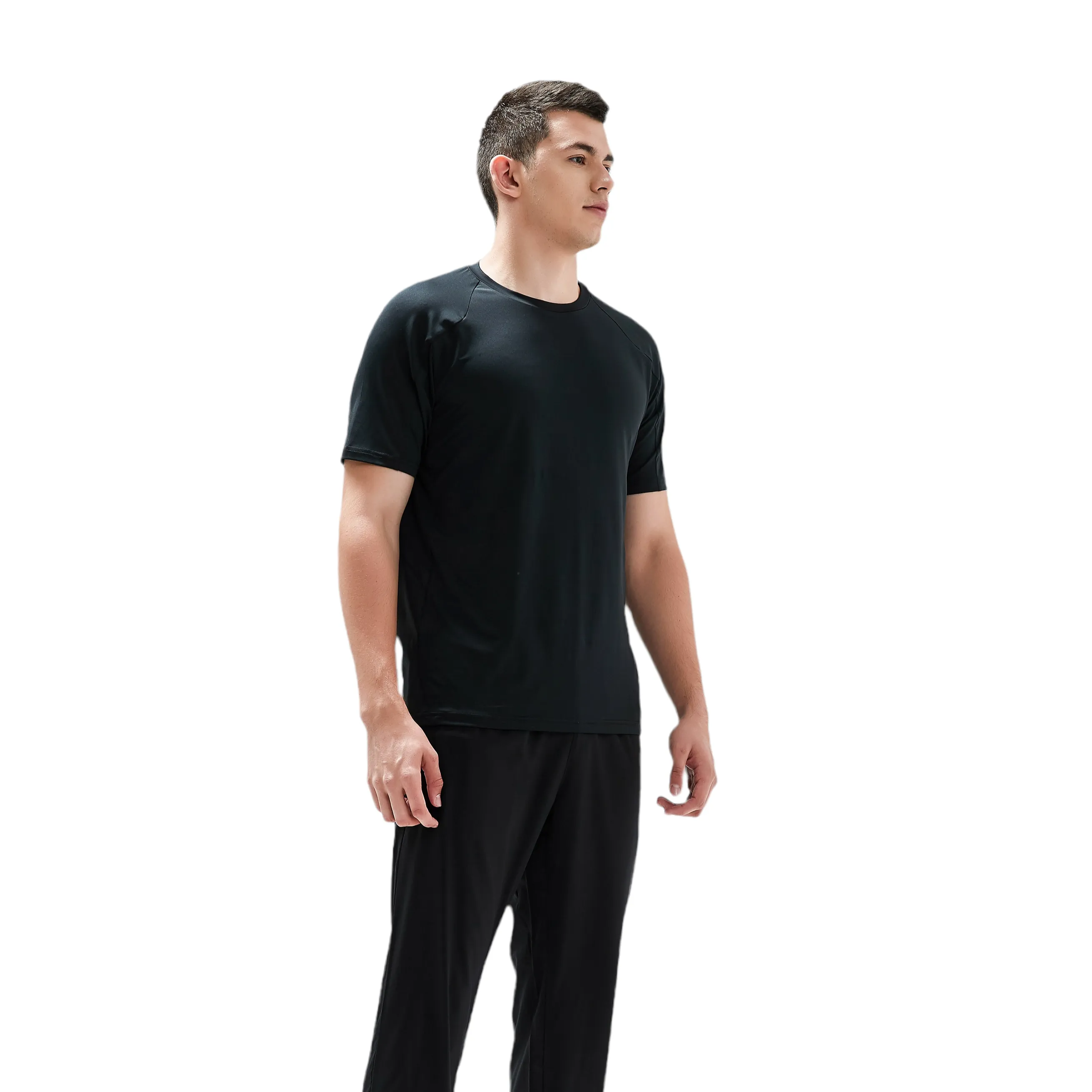 Nevins Performance Short Sleeve Top for Mens - Black