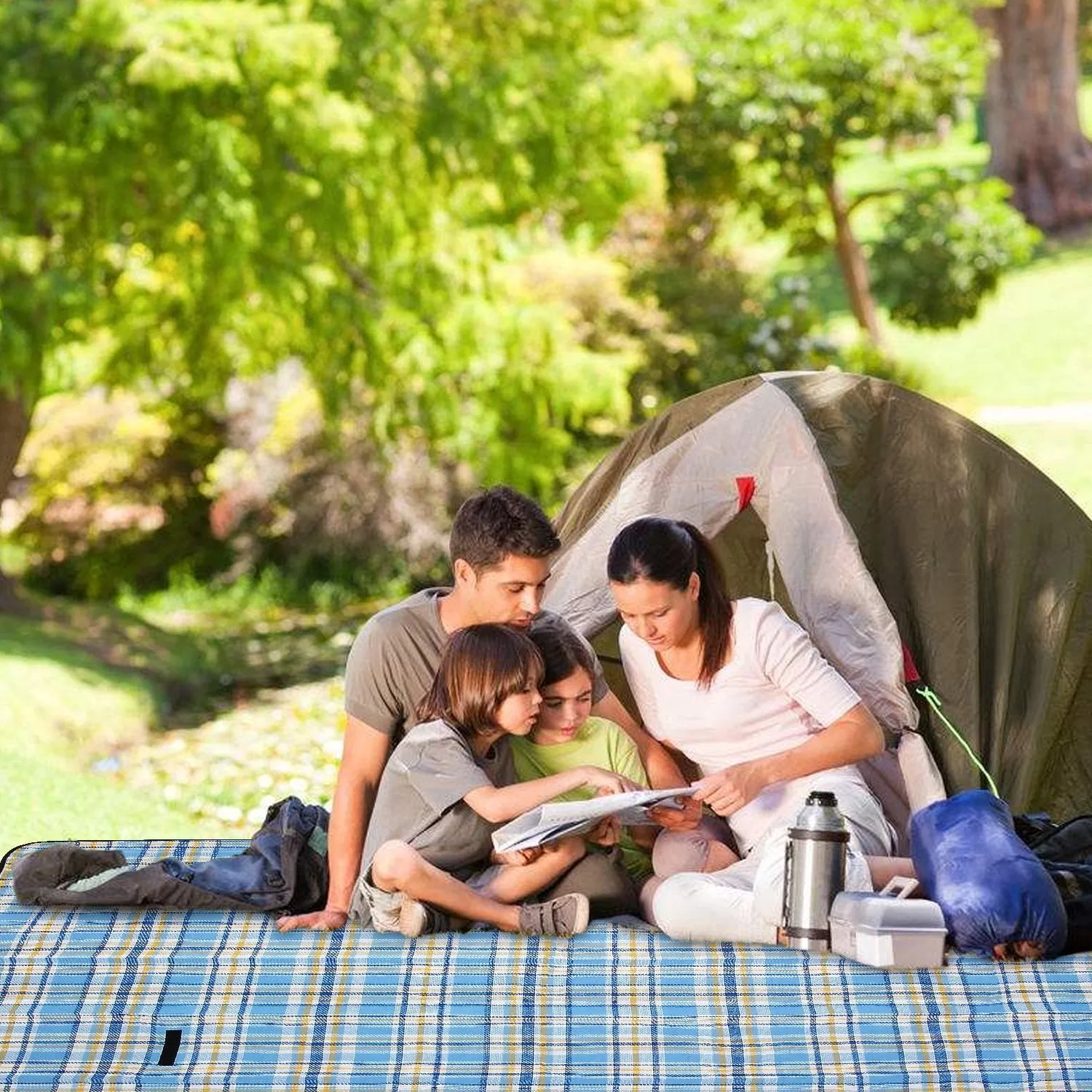 Outdoor Picnic blanket, Picnic Mat with Waterproof Backing for Picnics, Beaches and Outings