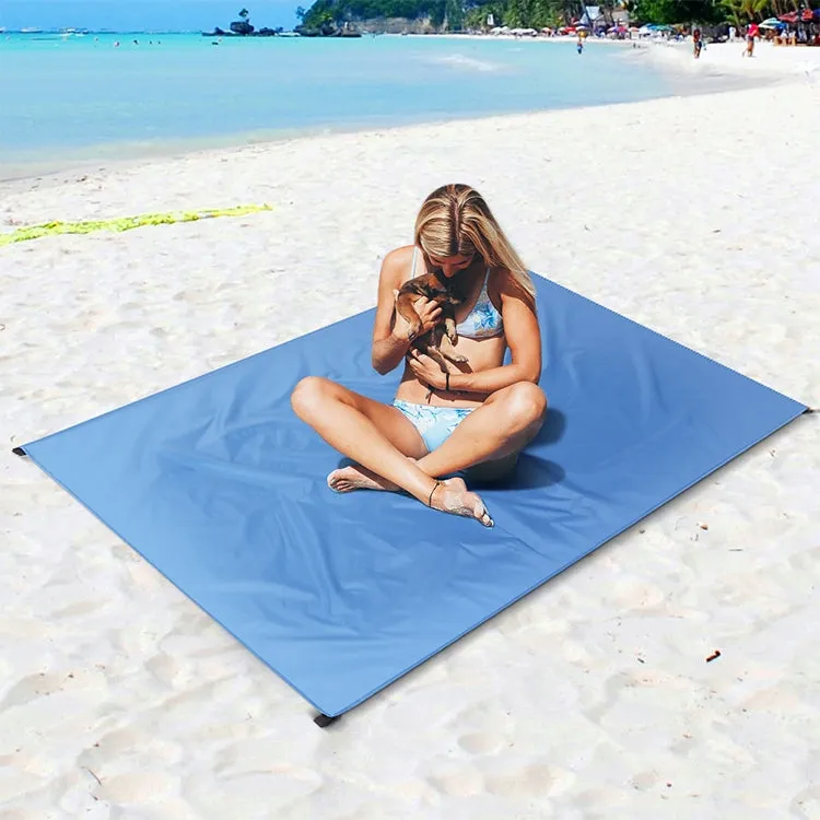 Outdoor Portable Waterproof Picnic Camping Mats Beach Blanket Mattress Mat 100cm*140cm(Blue)