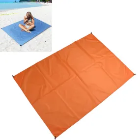 Outdoor Portable Waterproof Picnic Camping Mats Beach Blanket Mattress Mat 100cm*140cm(Orange)