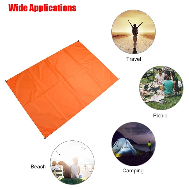 Outdoor Portable Waterproof Picnic Camping Mats Beach Blanket Mattress Mat 100cm*140cm(Orange)