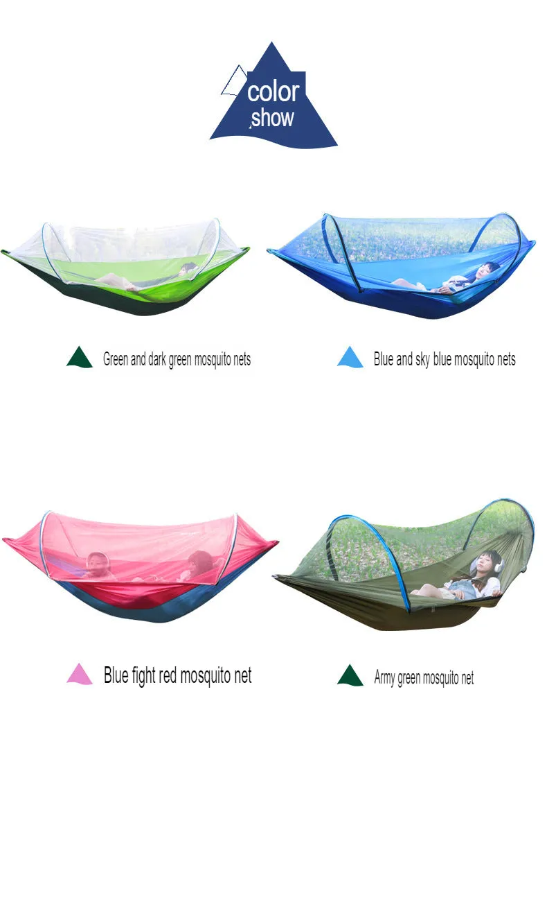 Parachute cloth hanging sheets double mosquito net hammock outdoor swing indoor bedroom hammock summer anti-mosquito