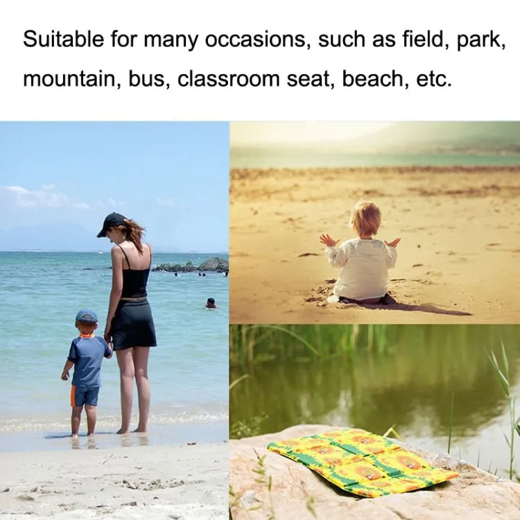 Portable Dirty Park Folding Picnic Mat Moisture-proof and Cool Cushion(Elegant Rhyme Flower)