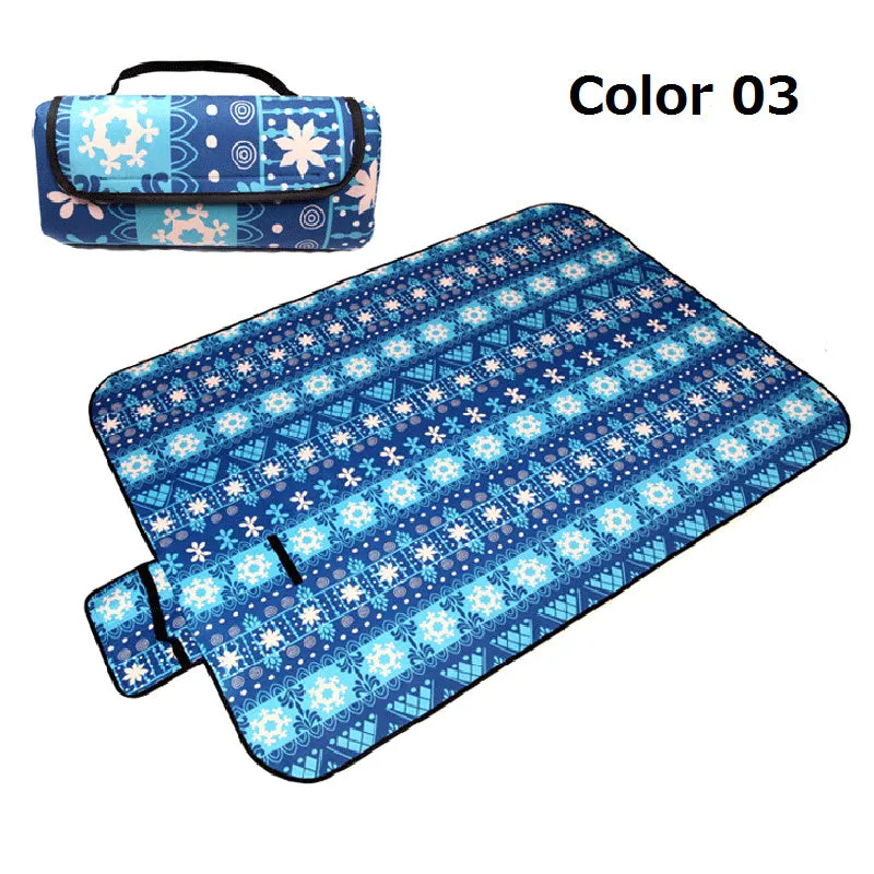 Portable Folding Picnic Mat Outdoor Camping Mat Nation Style Printed Thicken Moisture-proof Pad Beach Blanket Baby Tourist Mat