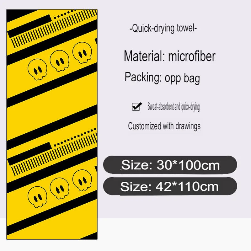 Quick-Drying Bath Towel Microfiber Sports Towel Running Fitness Cold Towel Custom Cold Towel Printable