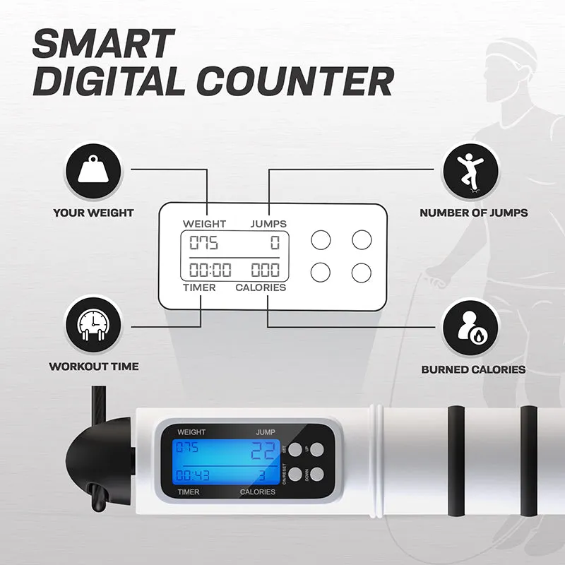 RDX Digital Calorie Burn & Workout Counter 10.3ft Adjustable Skipping Rope