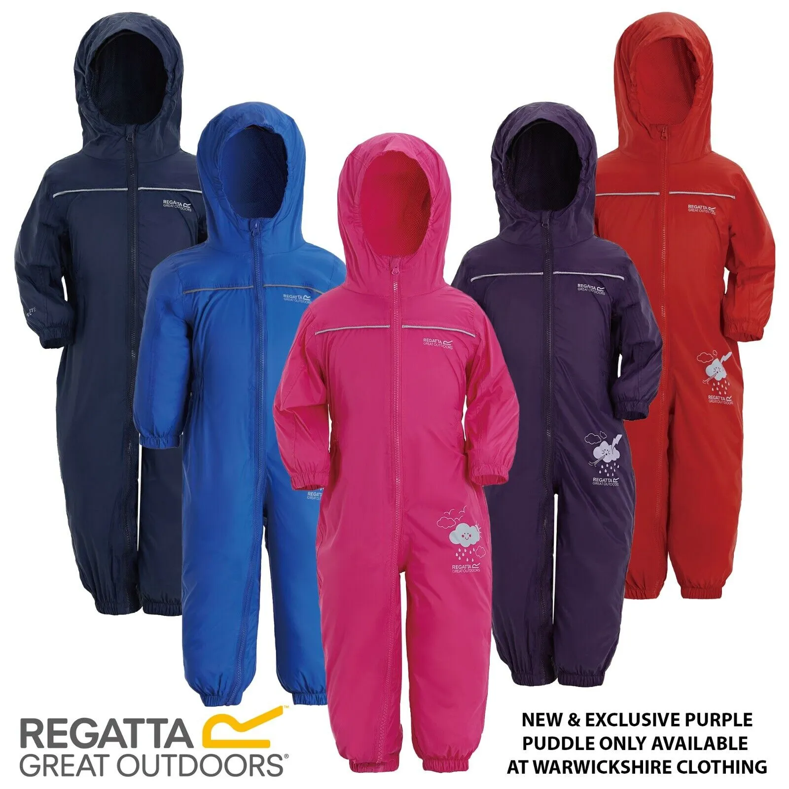 Regatta Kids' Puddle IV Waterproof All In One Rain Suit