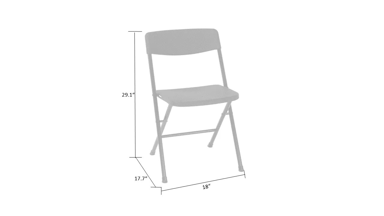 Resin Folding Chair with Molded Seat and Back