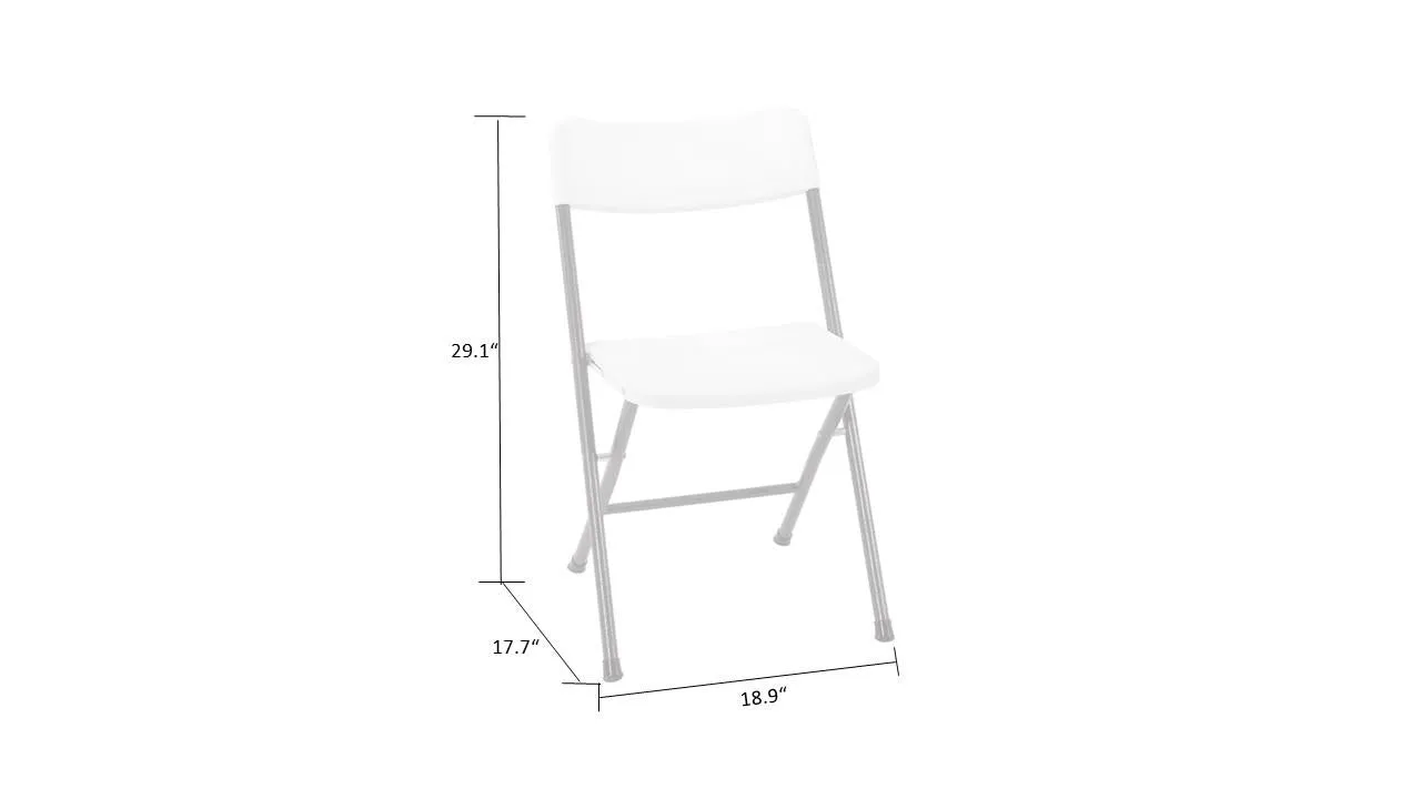 Resin Folding Chair with Molded Seat and Back