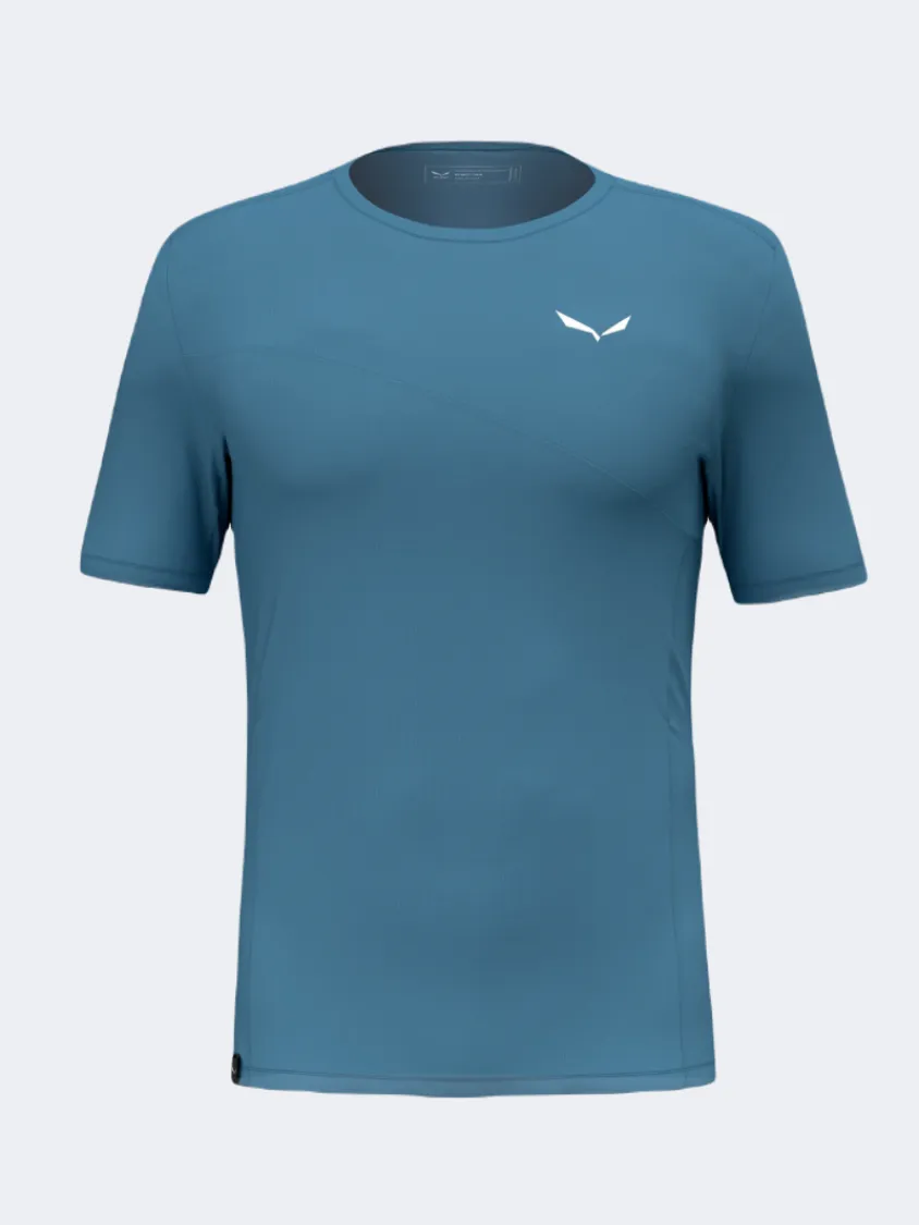 Salewa Puez Sporty Dry Men Hiking T-Shirt Blue Cendre