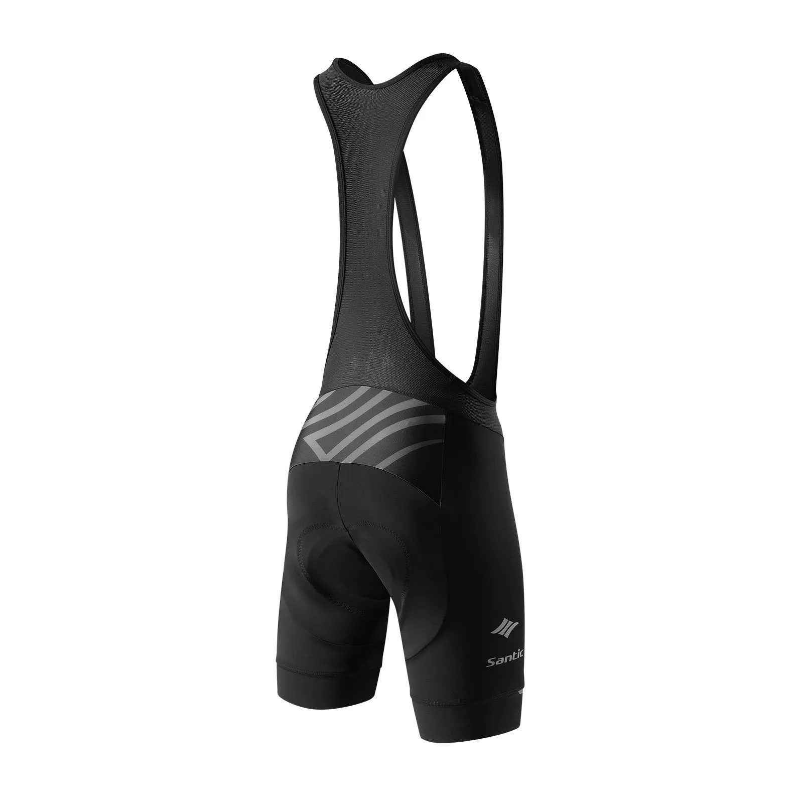 Santic Herman Black Men Padded Cycling Bib Short