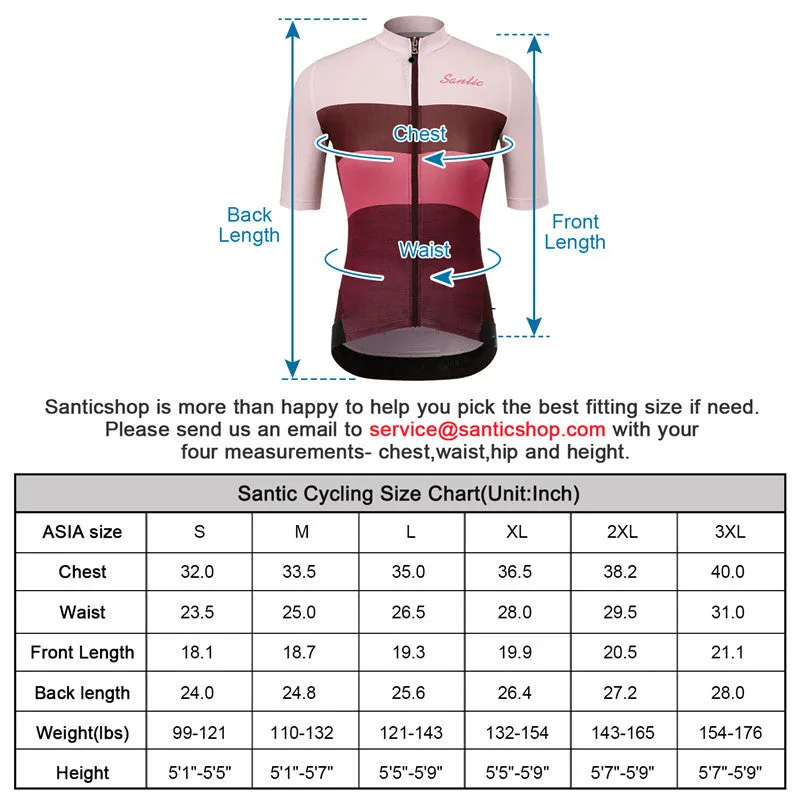 Santic JS Pink Women Cycling Jersey Short Sleeve