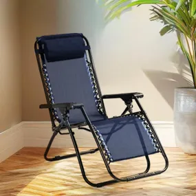 SAVYA HOME Folding Chair for Home-90X66X108CM/Recliner Chair/Camping Chair/Foldable Chairs for Home/Garden Chair/with Detachable Pillow/Lightweight Portable Chair/Weather-Resistant Textilene Fabric