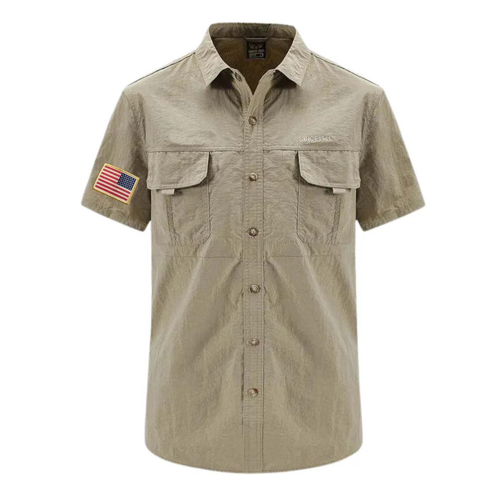 USA DRYING BREATHABLE WATERPROOF SHIRT BUTTON DOWN TOP