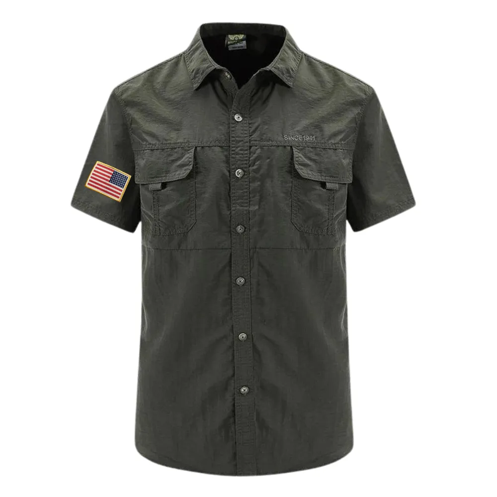 USA DRYING BREATHABLE WATERPROOF SHIRT BUTTON DOWN TOP