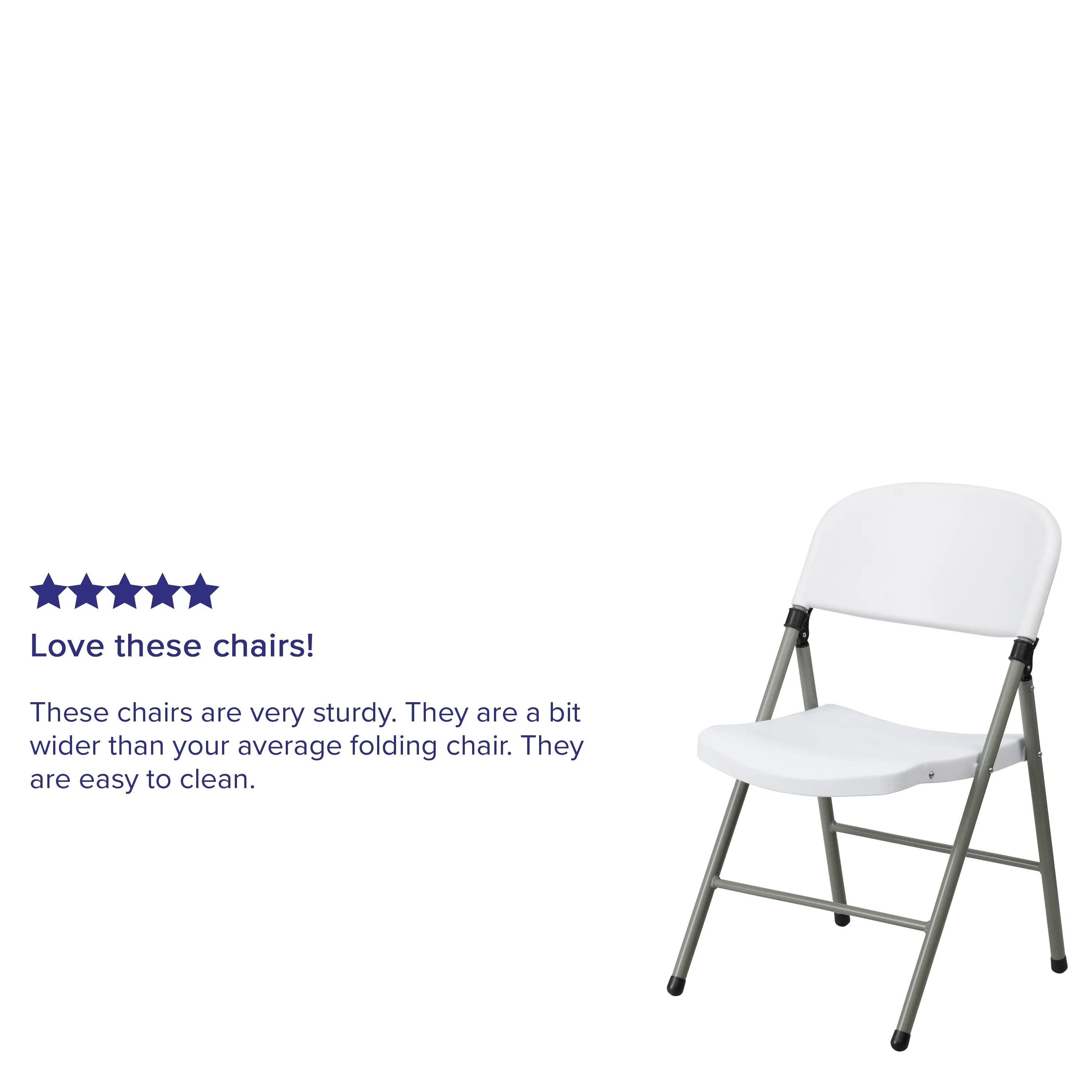 White Plastic Folding Chair 2-DAD-YCD-70-WH-GG