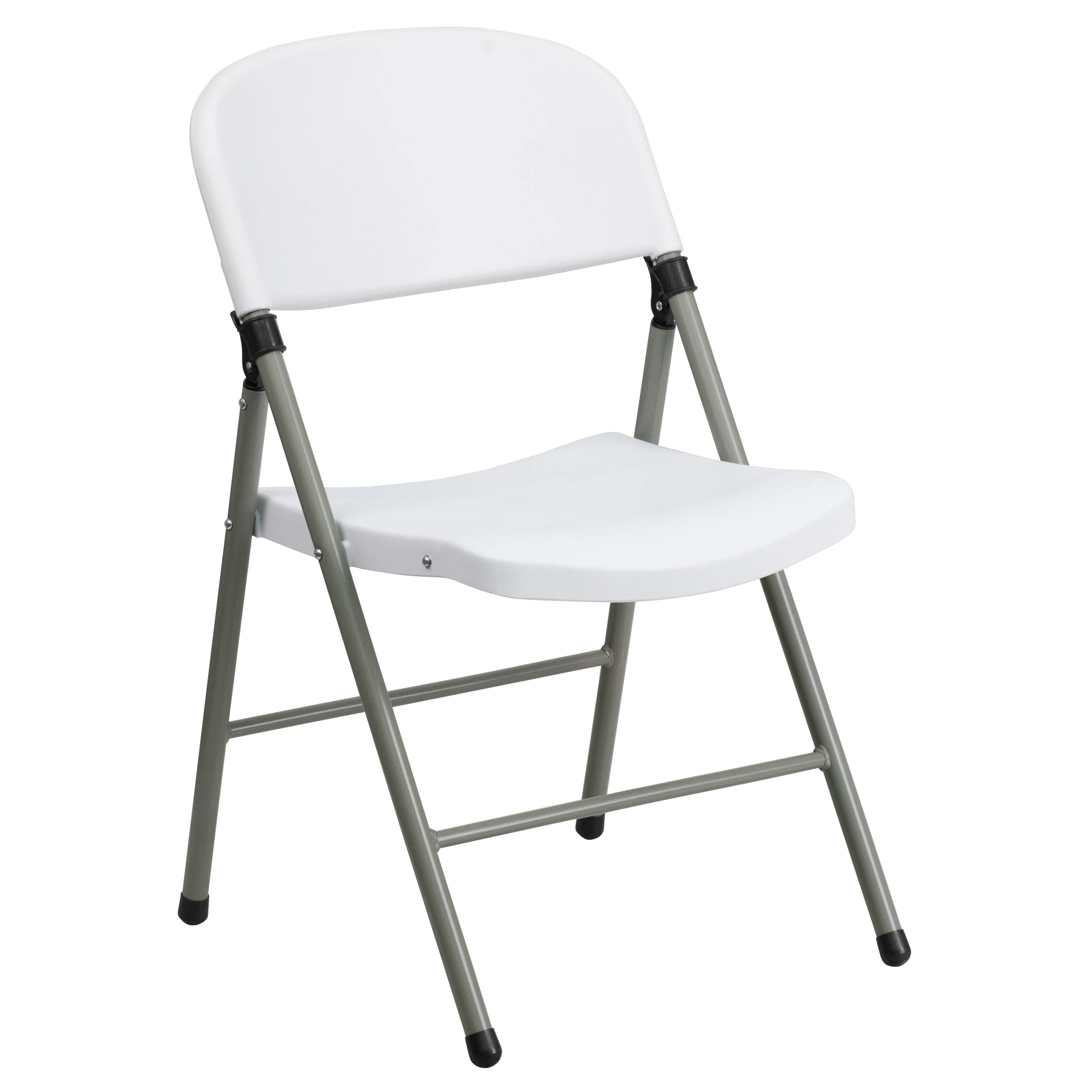 White Plastic Folding Chair 2-DAD-YCD-70-WH-GG