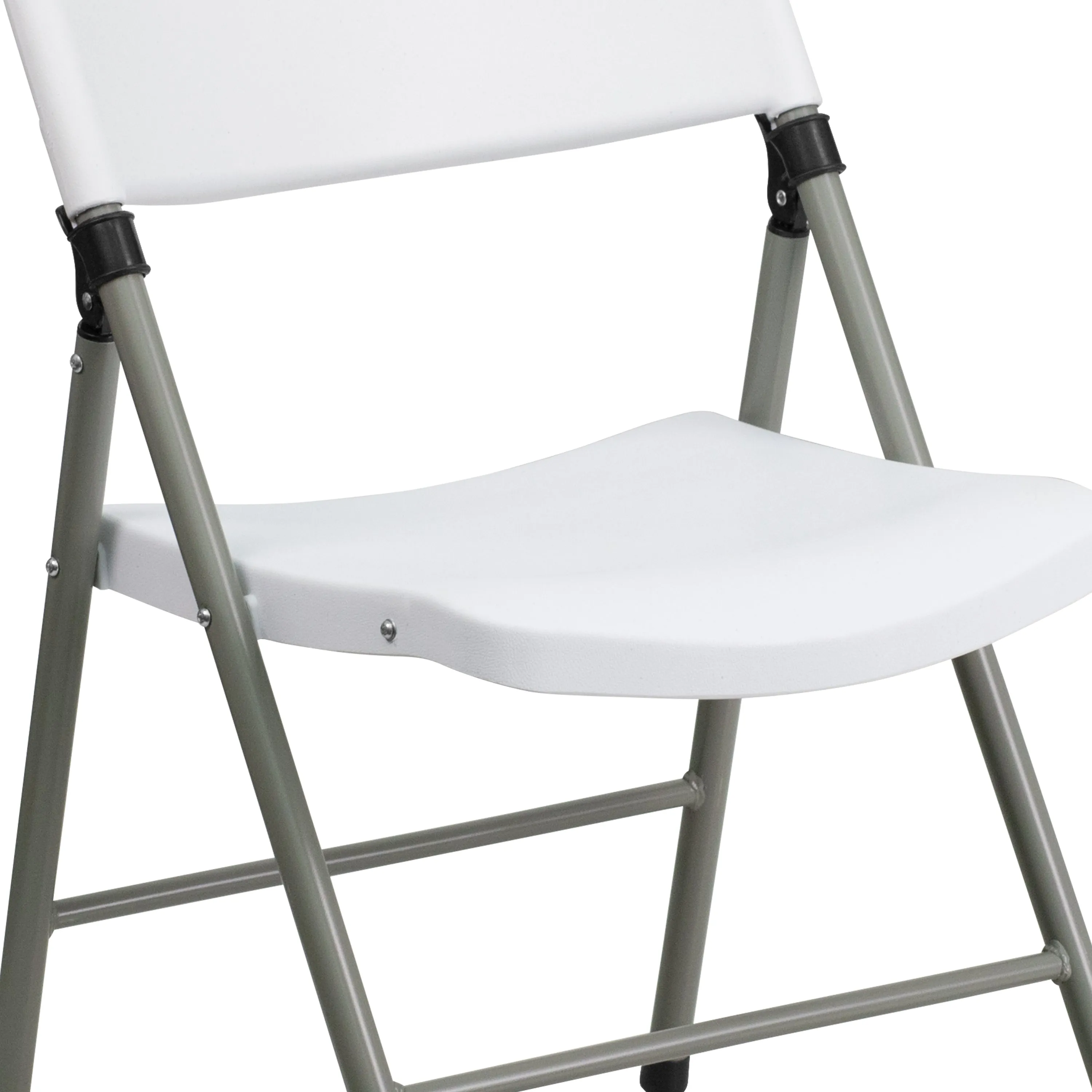 White Plastic Folding Chair 2-DAD-YCD-70-WH-GG