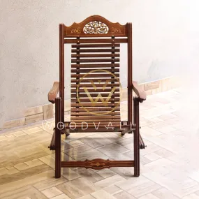 Wooden Hand Inlaid Folding Chair