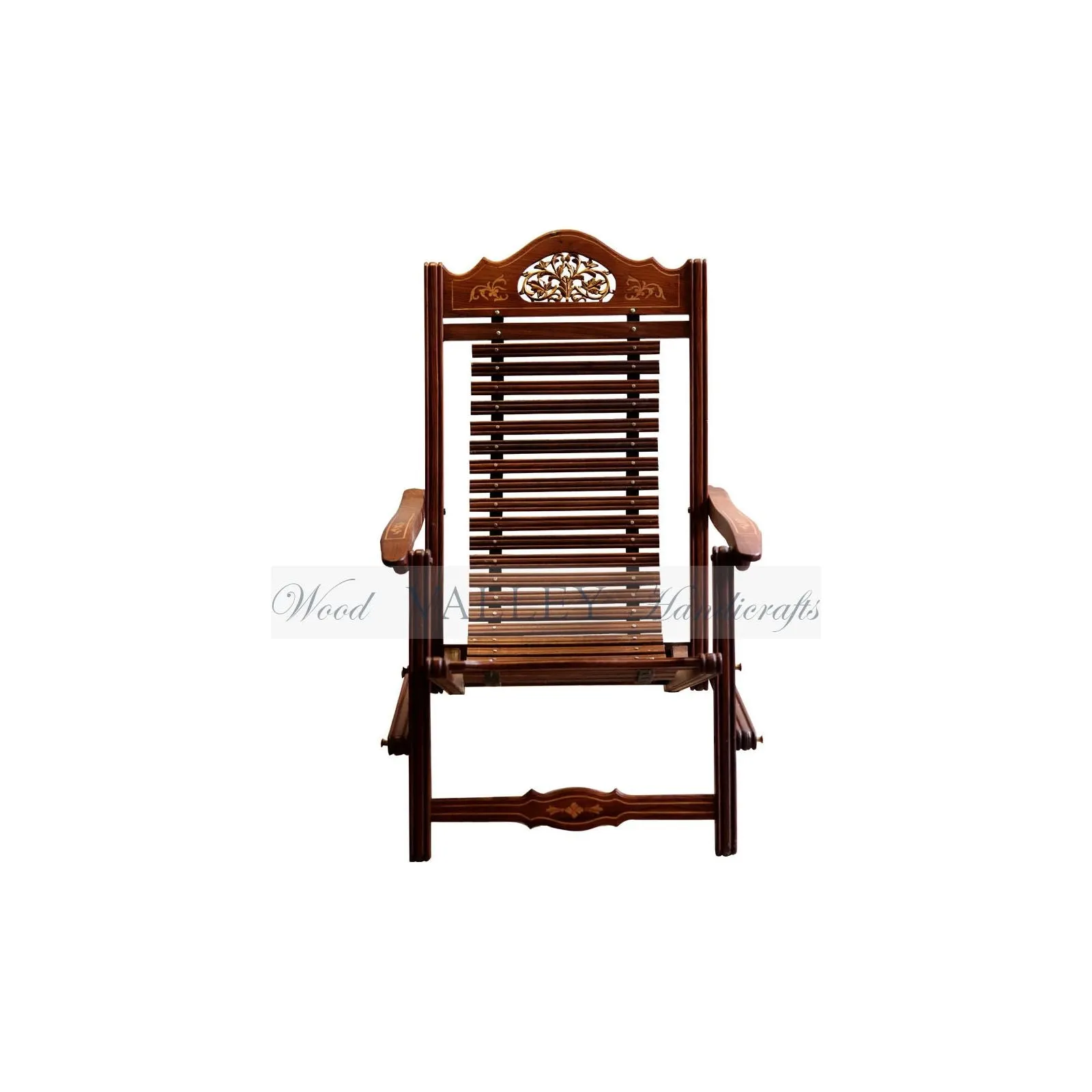 Wooden Hand Inlaid Folding Chair