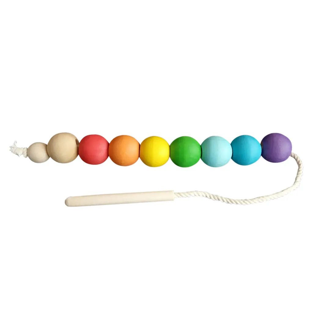 Wooden Lacing Toy - Rainbow