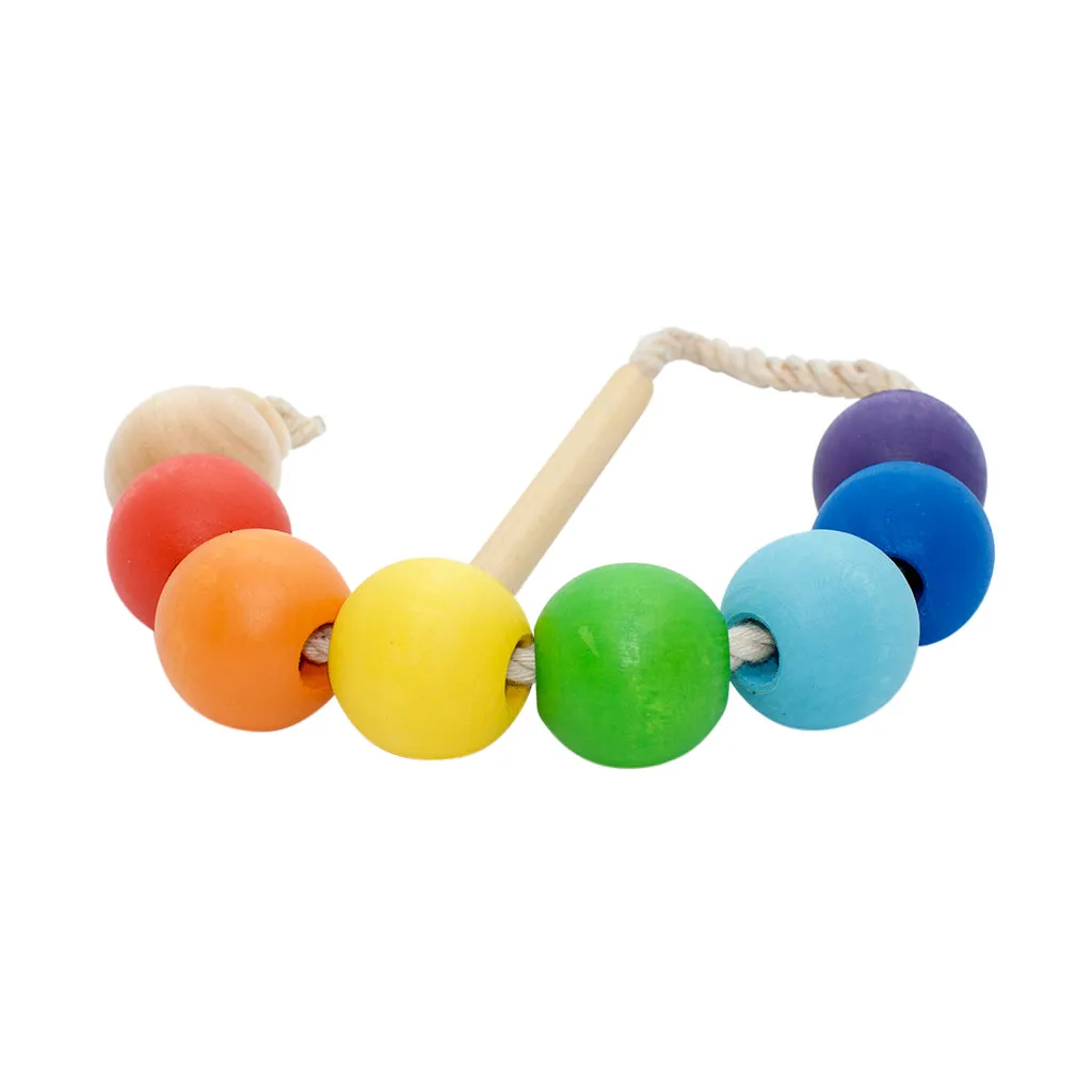 Wooden Lacing Toy - Rainbow