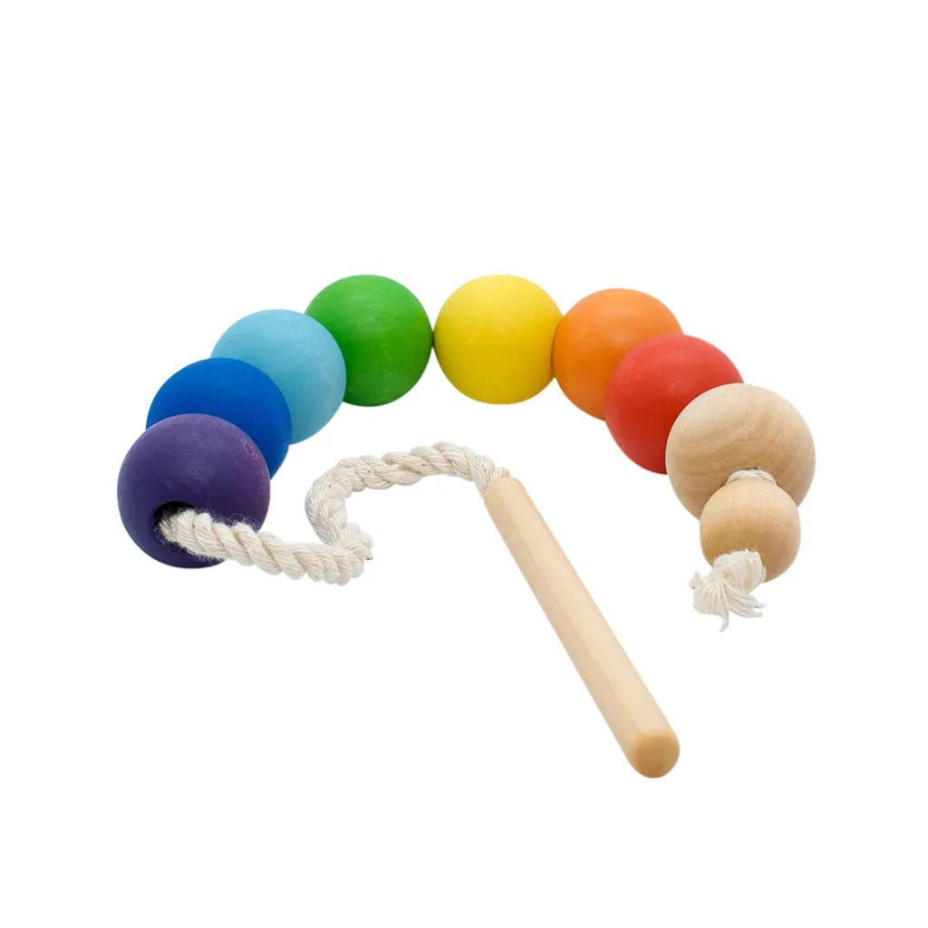 Wooden Lacing Toy - Rainbow