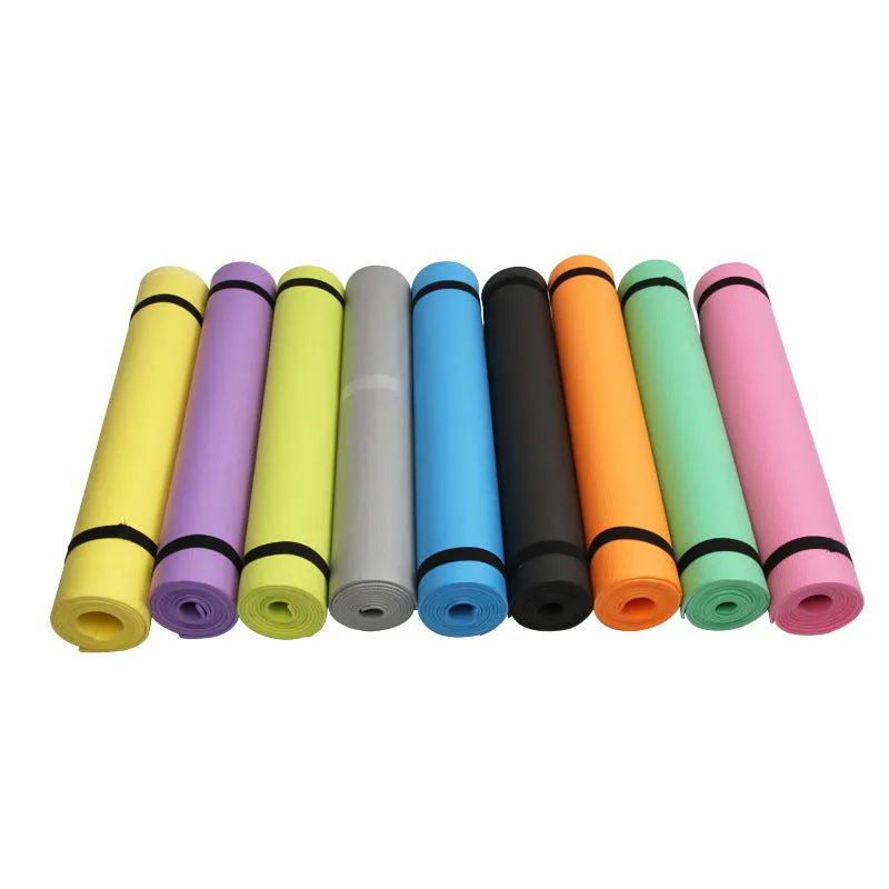 Yoga mat thousands of people sports outdoor camping moisture-proof mat 4mm purple fitness blanket manufacturer.